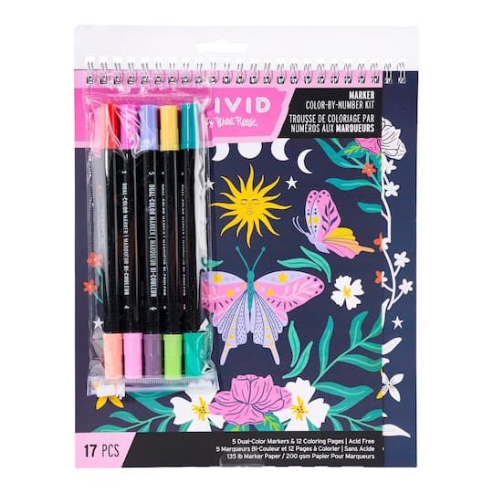 VIVID by Brea Reese® Botanical Marker Color-by-Number Kit